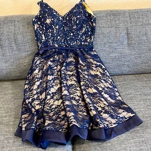 Girls blue gown/dress size 14 in girls